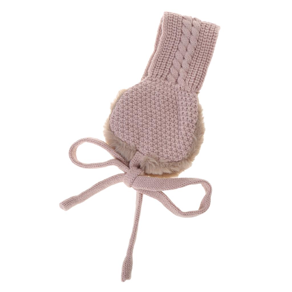 Miękka Elastyczna Zimowa Ciepła Opaska na Uszy z Warkoczem Szydełkowa Opaska na Uszy Dzianinowe Nauszniki dla Dzieci