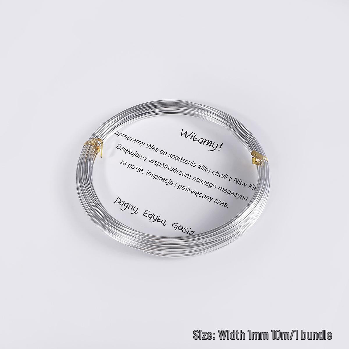 

1 м Серебряная Круглая Алюминиевая Проволока для DIY Ободков, Заячьих Ушек и Кошачьих Ушек для Волос 1mm diameter, 1 meter/package серебряный