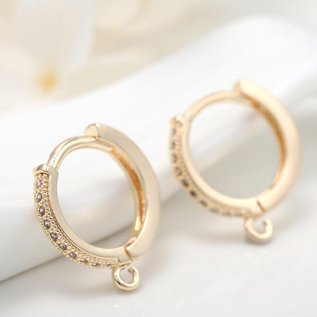 Women Earring Hook Detachable Replacing Round Rhinestone DIY Anti-rust Pendant Hooks Jewelry Findings Accessories