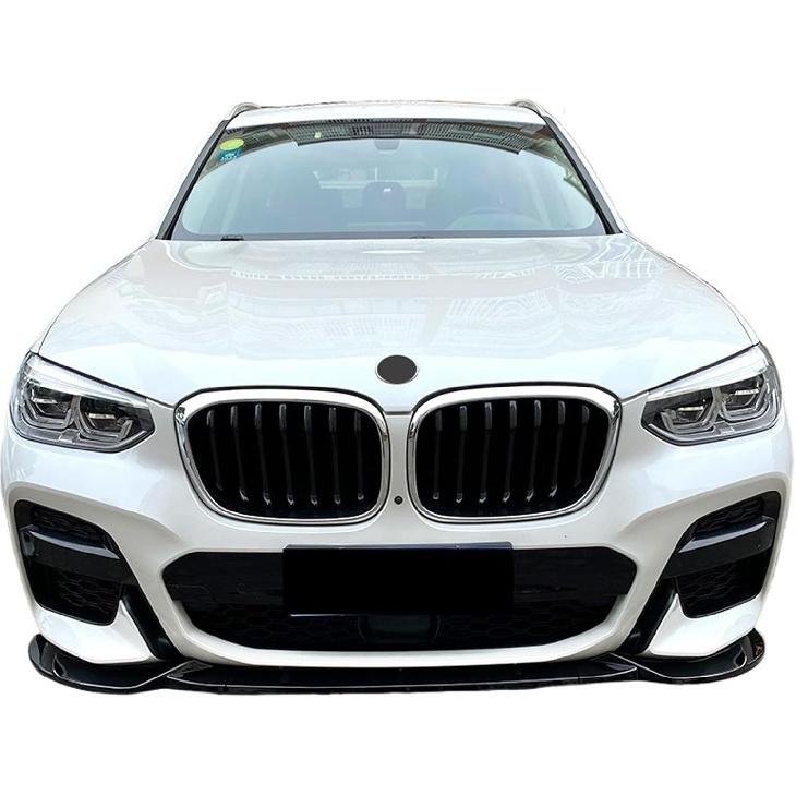 Compatible for BMW X3 G01 X4 G02 M40i M40d M-Pack M-Sport 2018-2021 Spoiler Diffuser Car Front Bumper Lip Splitter Black Body Kit Tuning(Bright