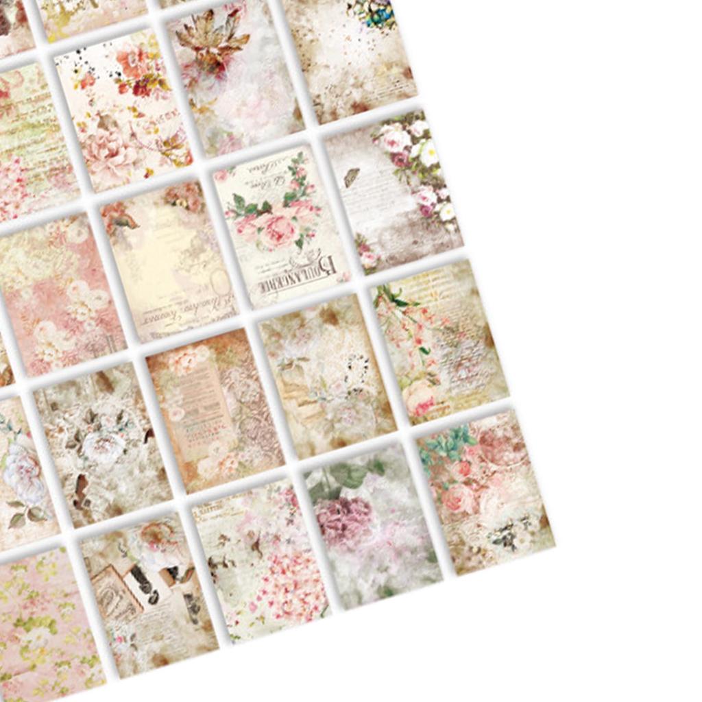 100 Sheets Vintage Scrapbook Paper Decorative Aesthetic Journaling Background Paper for DIY Planner