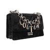 Versace Jeans Couture Logo-Anhänger Kette Verziert Falten-Design Stoff Umhängetasche Damen Umhängetasche Schwarz 73VA4BC1-ZS115-899