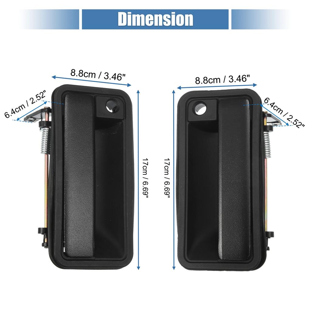 uxcell Exterior Front Door Handles for and Yukon Replacement Parts 15742229 and Left and Includes Lock Cylinder Key Chevrolet, Suburban, Tahoe, GMC,