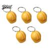 Mini Helmet Keychain 5Pcs Security Keychain Simulated Construction Key Ring Holder Decorative Pendant for Backpacks Handbags Plastic Chain