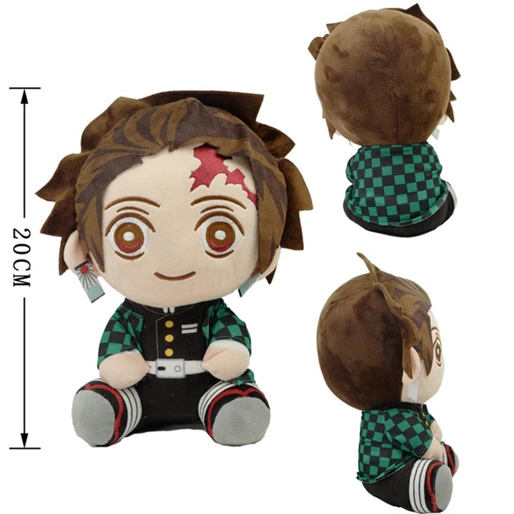 20cm Demon Slayer Plush Doll Tanjirou Nezuko Zenitsu Anime Movie Stuffed Toy Kimetsu No Yaiba Game Plushie Figure Kids Gift