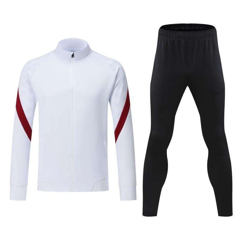 Custom Long Zipper Sport Jersey Set Men Women Adult Soccer Training Tracksuit Sleeve Performance Uniform