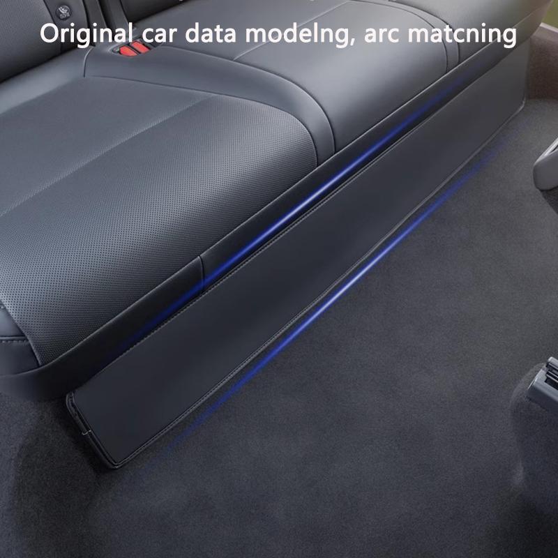 Untere Schutzmatte für Rücksitz für 2025 2026 Tesla Model Y Juniper PU-Leder Unter Sitz Anti-Kratz-Pads Auto-Innenzubehör