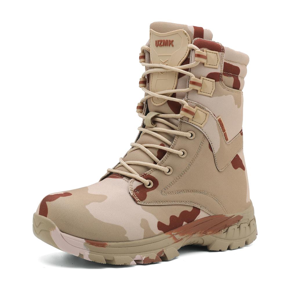New Men Tactical Boot Military Hiking Shoes Plus Size Boot Motorcycle Climbing Shoes Training Waterproof Desert Brand Ankle Work