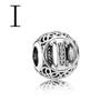 2022 New Openwork A -Z Letter Charm Diy Fine Beads Fit Original Fashion Charms Silver 925 Bracelet Jewelry For Women Men D009