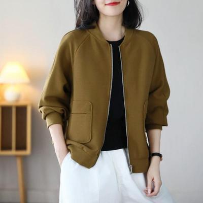 Export New Large-size Long-sleeved Baseball Jersey Women's Spring and Autumn Loose Casual and Thin Casual Jacket