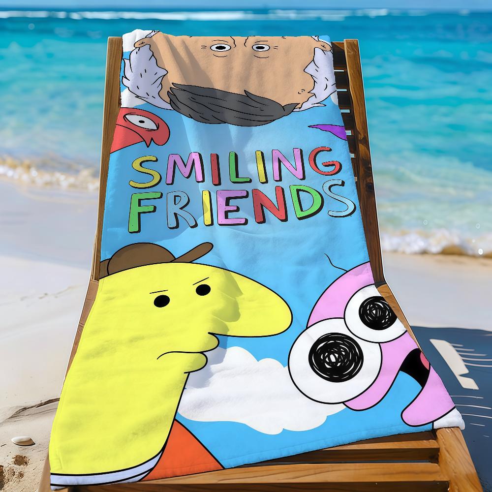

Cartoon S-Smiling F-Friends-S Towel Sports Quick Dry Travel Camping Gear Sandproof Soft Light Large Beach Towel W40*H60(CM)