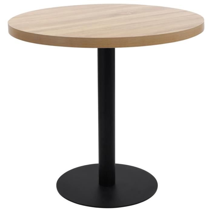 VidaXL Bistro Table Light Brown 80 Cm MDF