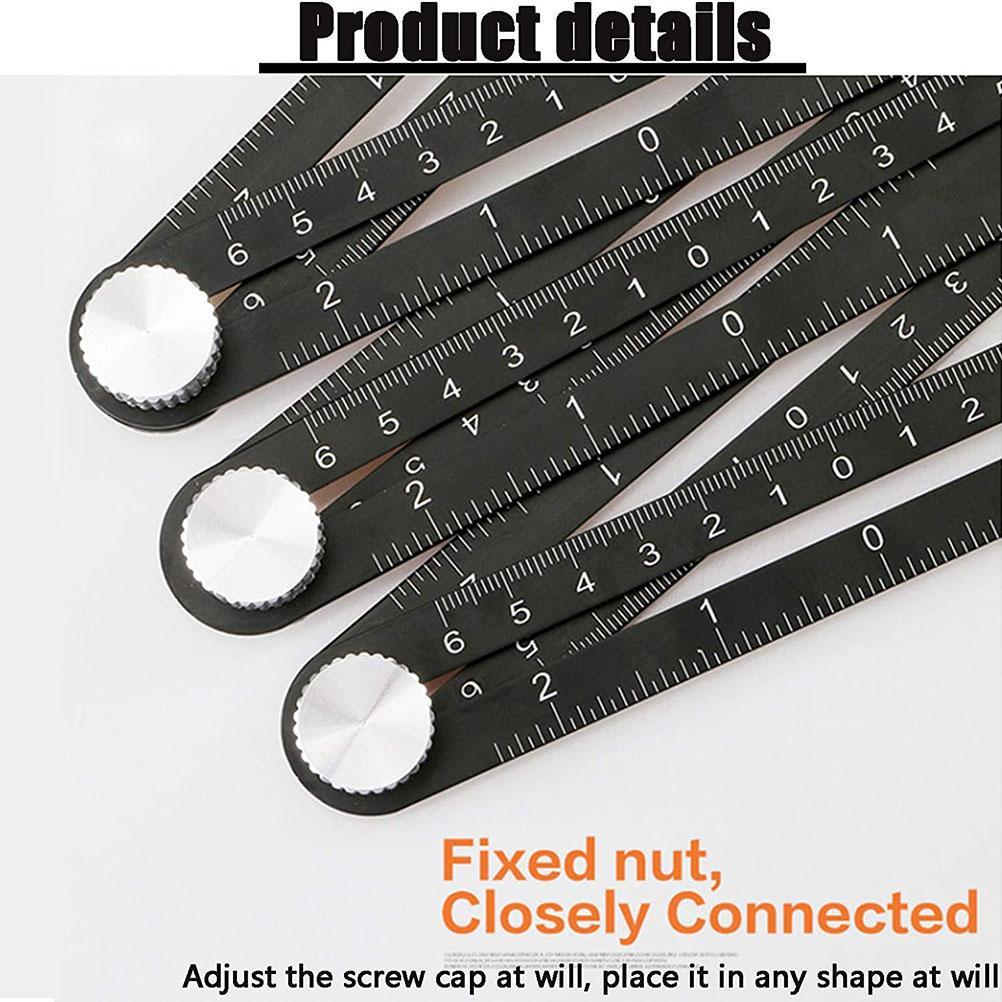 Multi Angle Measuring Ruler Aluminum Alloy 12 Fold Tile Opening Locator Angle Measurement Tool