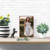 Vintage Metal Tin Sign - Farmhouse Wall Art Rustic White Dress Woman Decor for Bedroom Bar Garage Outdoor