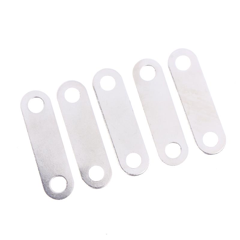 5/10-Pieces Nickel-Plated Copper Battery Busbar, 52x15mm for Lithium Battery Pack with M6 Holes (38mm CtC), 1.2mm Thick