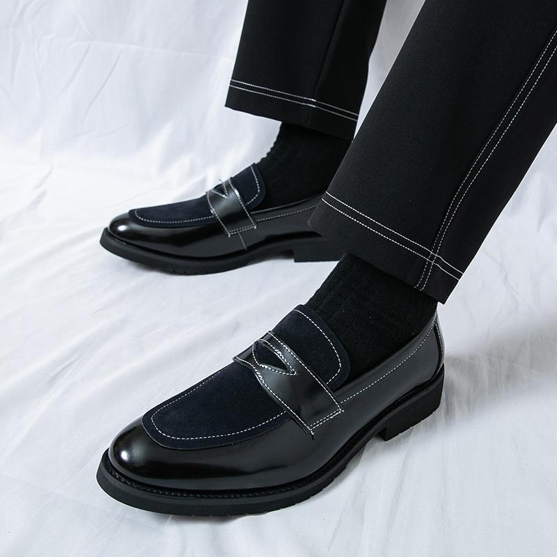 Herren kleine Lederschuhe große Größe neue Freizeitschuhe ein Pedal Doudou Schuhe Außenhandel Slipper Business Lederschuhe Herren