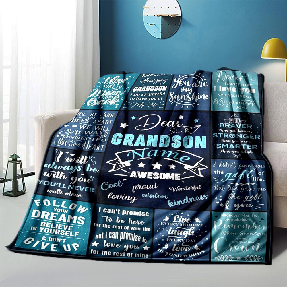Home Customize Your Name Blankets Comfortable Soft Lightweight Allseason Multipurpose Blanket For Picnics Sofas Offices Beds Living Rooms Perfect Gift