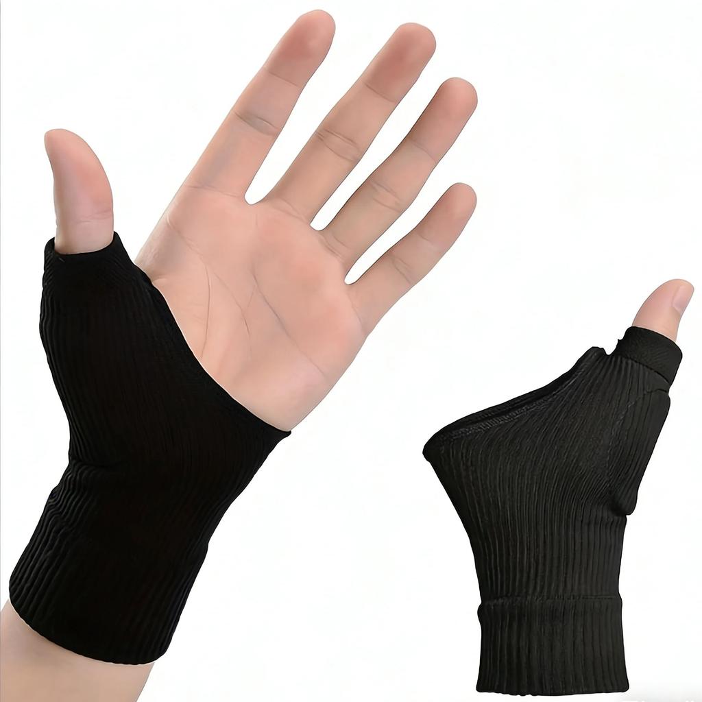 1Pair Wrist Thumb Compression Arthritis Gloves Breathable Wrist Support Brace Wrist Sleeve Knitted Finger Thumb Injury Pads