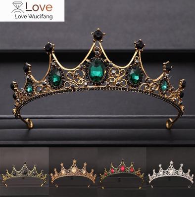 Düğün Saç Aksesuarları Barok Rhinestone Kristal Taç Diadem Düğün Tacı Başlık Parti Tacı Gelin Saç Takısı Tiara