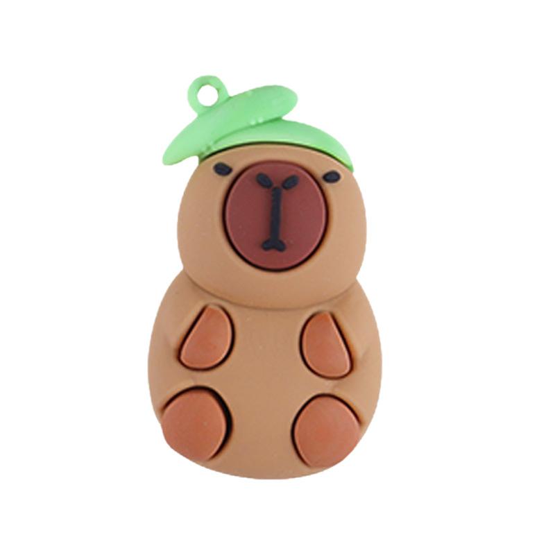 Capibala Keychain Cute Capybara Backpack Pendant Car Keychain Children's Doll Machine Small Gift