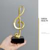 Gilded Minimalist Musical Staff Resin Ornament | Wine Cabinet/TV Console/Piano Top/Office Desktop
