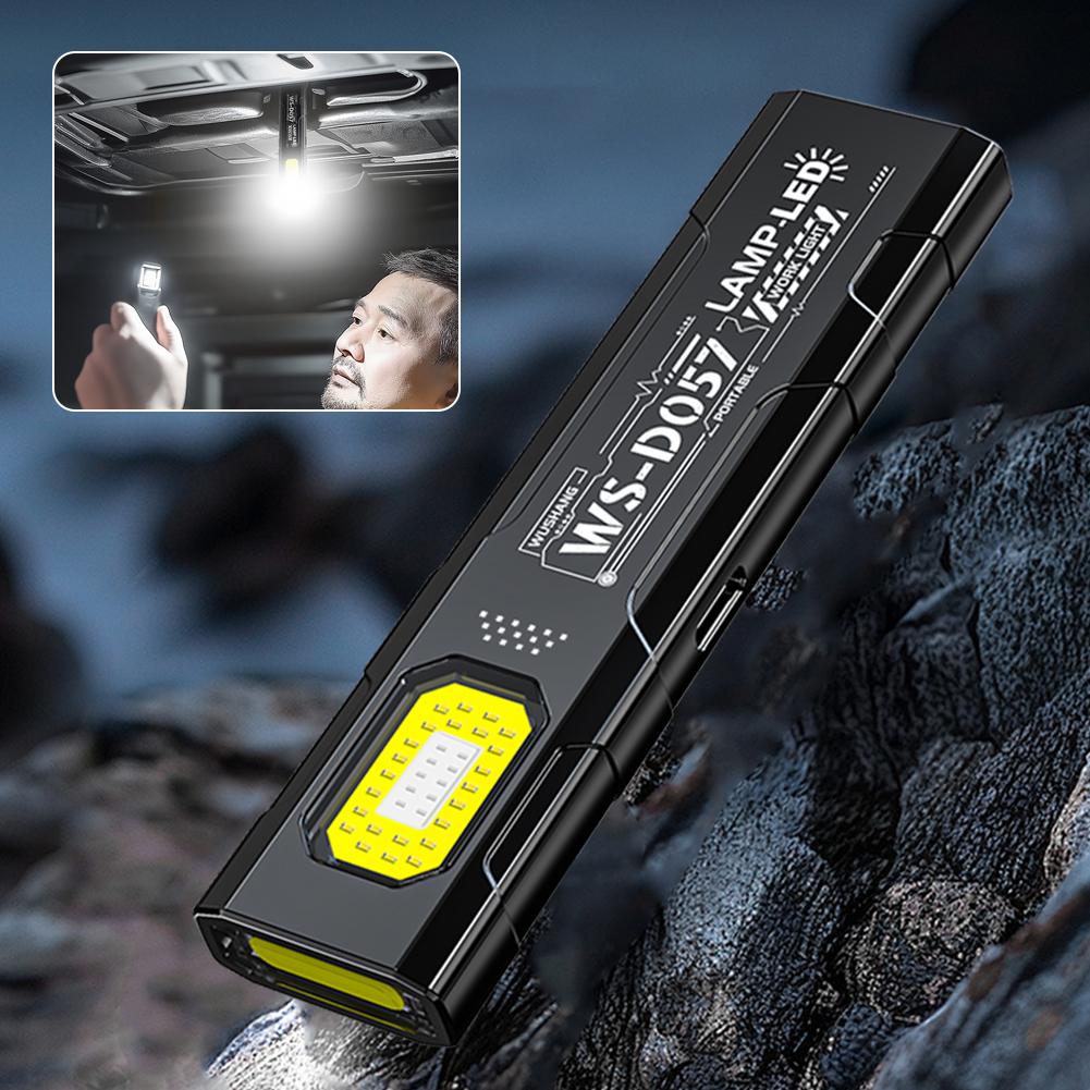 Rechargeable Portable Mini Torch Light Pocket Lantern Flood Work Light With Magnet Strong Outdoor Hiking Camping Flashlight
