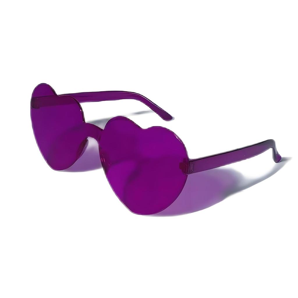 Trendy Heart-Shaped European-American Sunglasses for Women - Masquerade Party & Fun Glasses