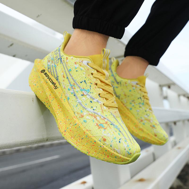 Men's Tennis Training Sneakers Women Damping Running Shoes Breathable Mesh Trainers Anti-slip Outdoor Jogging Sports Shoes