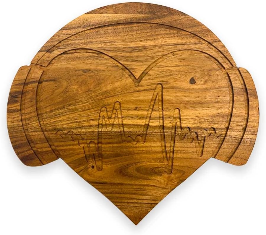 

Подарки ко Дню святого Валентина Органическая акация кухонная разделочная доска для колбасных изделий Поднос для разделки мяса и сыра Large коричневый