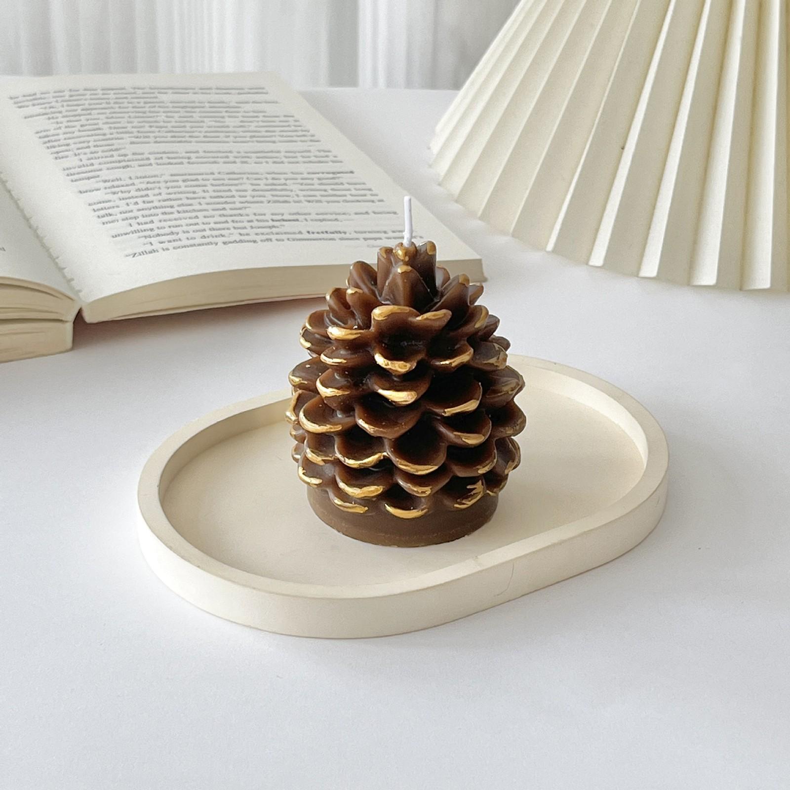 

Рождественские ароматизированные свечи, подарочные восковые реалистичные свечи в форме дерева для дома, милые ароматерапевтические свечи для рождественской вечеринки, праздника One Size кофейный