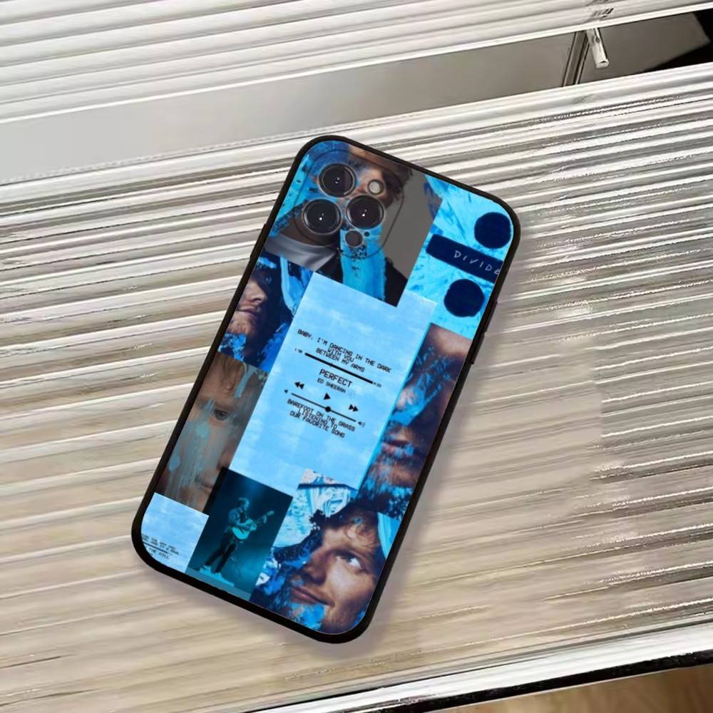 Ed Sheeran Hot Singer Phone Case For iPhone 17,16,15,14,13,12,11 Plus,Pro Max,XS,Soft Black Cover