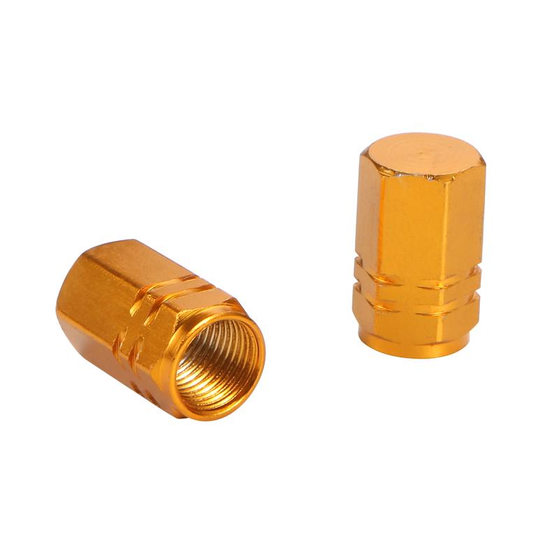 4 Tappi Valvola Antifurto In Ottone Con Chiave Esagonale - Copricoperchi Universali Per Auto, Moto, Camion