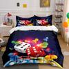 Board Game Fun Scene Bedding Set for Kids Luxury Gift 3pcs Digital Print Comforter Set Soft Comfortable Breathable