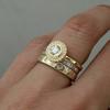 Europa und Die Vereinigten Staaten Geometrischer Mehrschichtiger Ring Damen Exquisites Glänzendes Schmuckset Hochzeitsbankett Zubehör