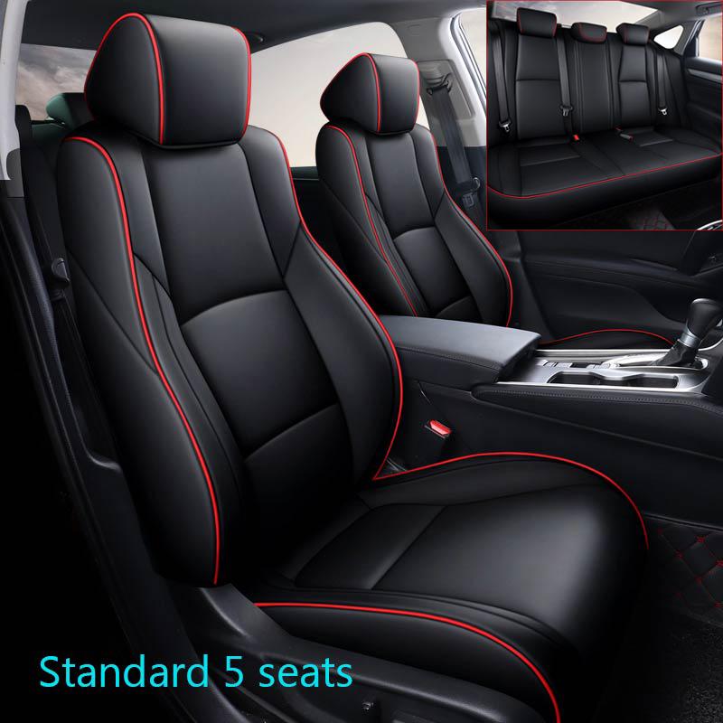 Custom Styling Car Seat Covers For Honda Accord 2018 2019 2020 2025 2025-10th Generation Protective Premium Leather Accessories