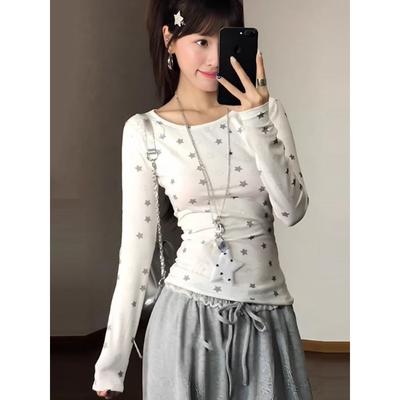 Women's T-shirts Long Sleeve Girls Y2K T-shirts Casual Leisure Street Wear Sexy Lady Tees