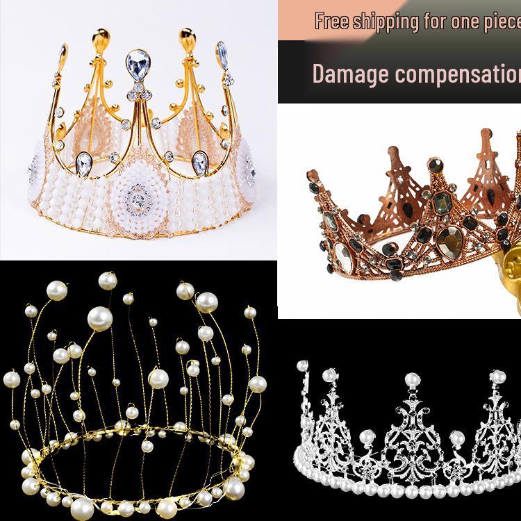 Queen Crown Cake Topper for Adults & Children - Gypsophila Pearl Birthday Decoration