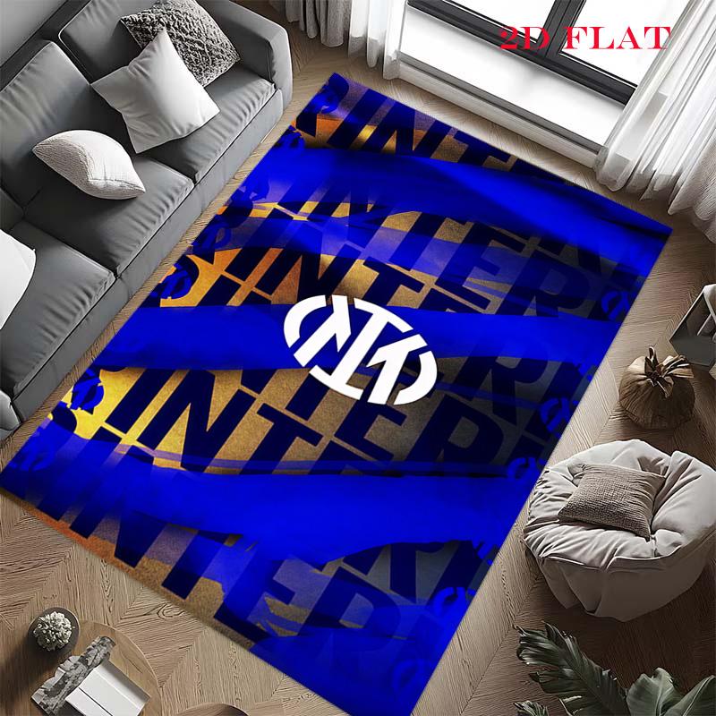 Inter Milan Logo Carpet Rug for Living Room Bedroom Home Sofa Decoration,Kids Play Nonslip Floor Mat