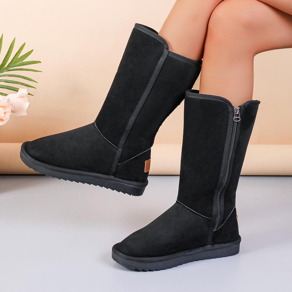 Women Winter New Design Elegant Retro Thick-soled Boots Daily Leisure Flat Non-slip Women Snow Boots Shoes for Women