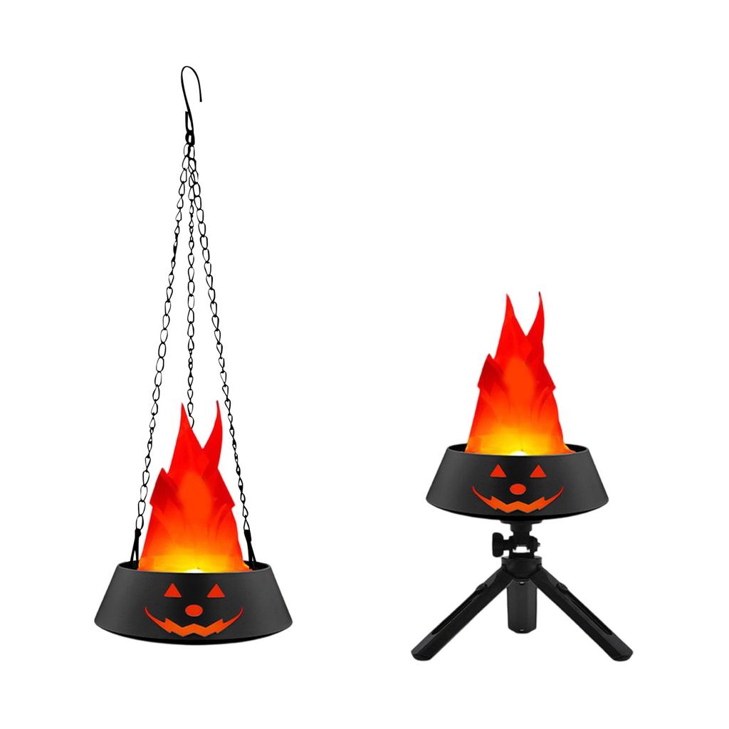 Charging LED Simulation Flame Light Halloween Brazier Light Decorative Ambient Light