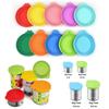 Soft Silicone Pet Can Lid Set Silicone 3 In 1 Cat Can Lid Pet Can Spoon Lid Cat Dog Food