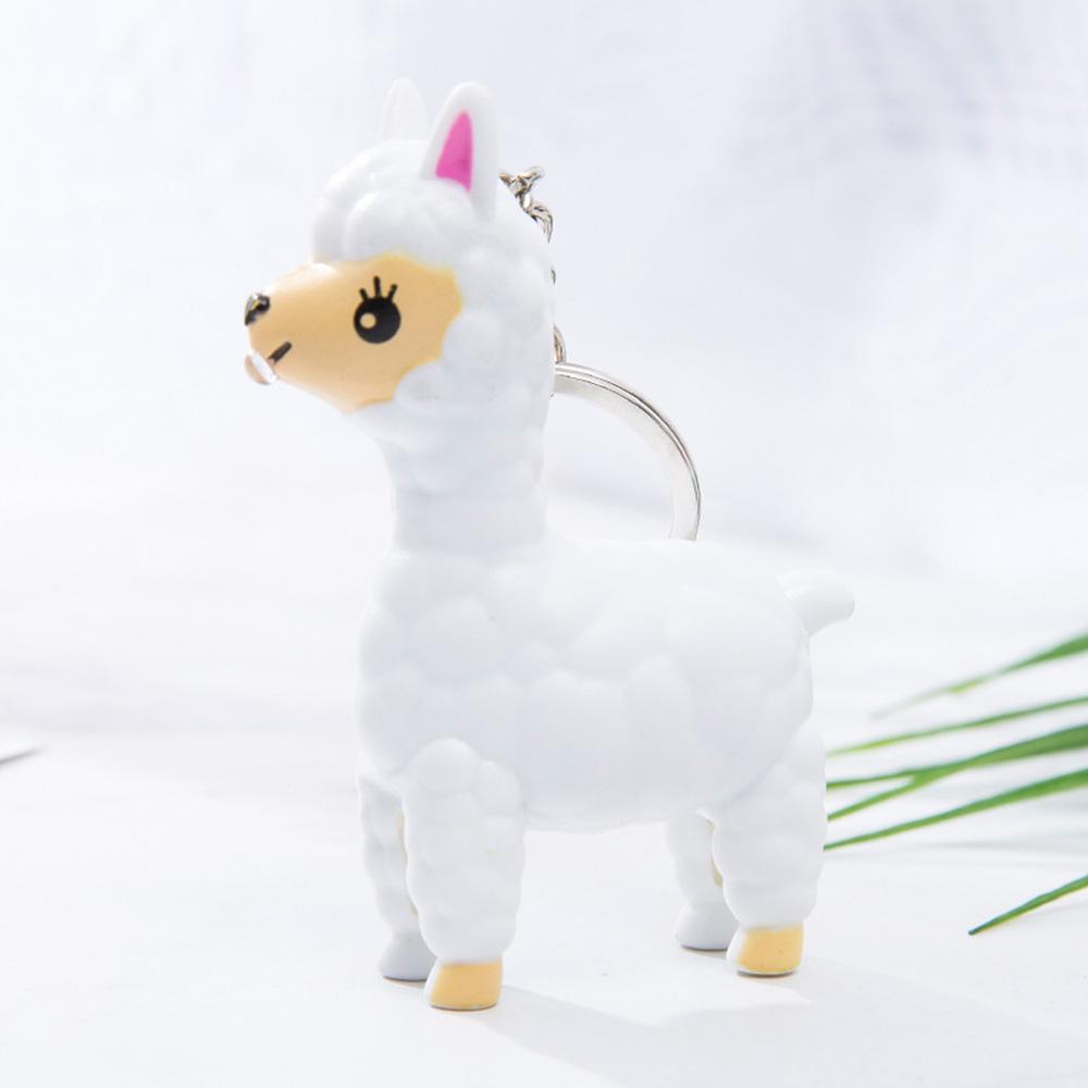Cartoon Alpaca LED Keychain With Sound Pendant Flashlight Kid Gift Keyring Bag Cartoon Alpaca LED Keychain With Sound Pendant Flashlight Kid Gift Keyring Bag