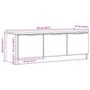 TV Cabinet in Artisan Oak Finish 102 x 35 x 36.5 cm Particleboard