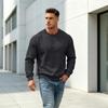 Men's Casual Drop Shoulder Sweatshirt Long Sleeve Crewneck Pullover for Sports and Daily Wear