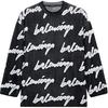 3D Scribble Crewneck Cotton Knit 'Black' Men's 625985T31801070
