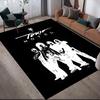 Tokio Hotel Flannel Printed Carpet, Home Sofa Decoration for Living Room & Bedroom, Non‑Slip Play Flannel Floor Mat for Game Room