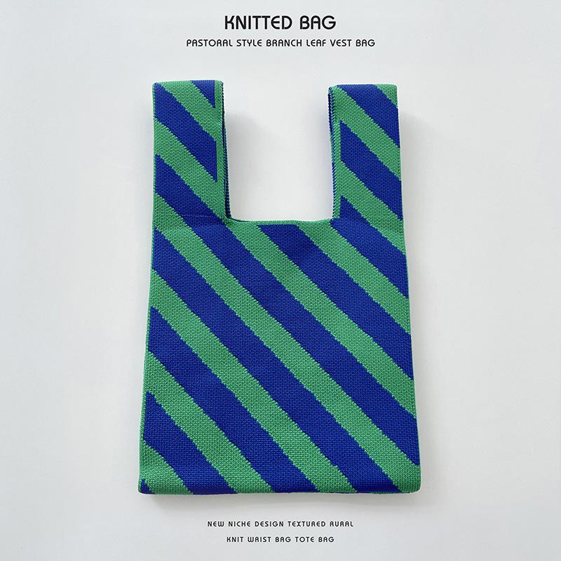 Colorful Knitted Handbags: Women's Fashion Shoulder Bags & Vest Waistcoat Styles