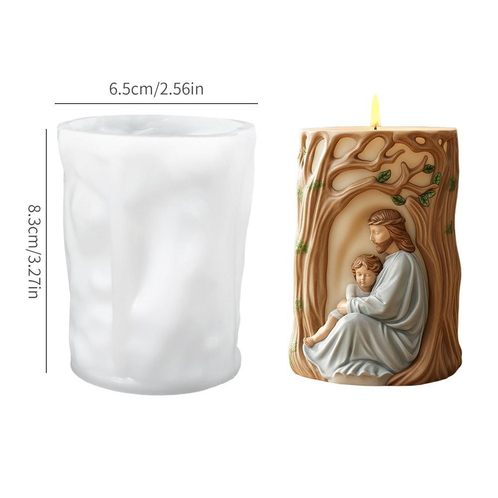 Christmas Candle Mold Realistic Jesus Scented Candle Mold Aromatherapy Candle Mold High Quality For Christmas Celebration Home