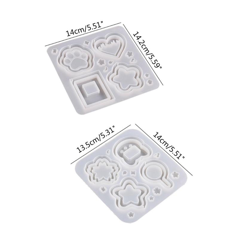 DIY Cat Claw Flower Ornament Quicksand Silicone Epoxy Mold DIY Keychain Pendant Crafting Mould for Valentine Gift