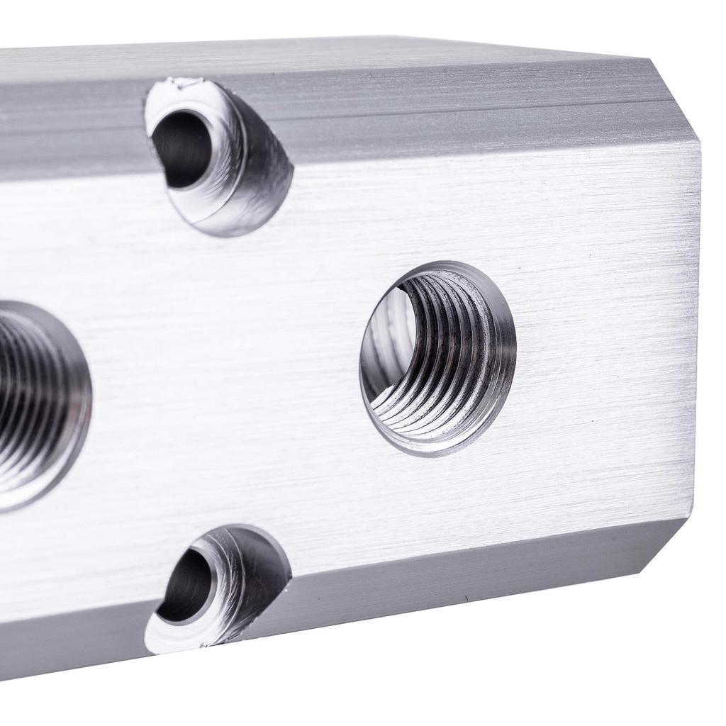 Pneumatic Distribution Strip Aluminum Thread 2X1/2 5X1/4 Inch Installation